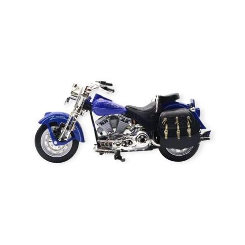 1:12 Ölçekli Model Motosiklet - Classic - HX796 - Mavi