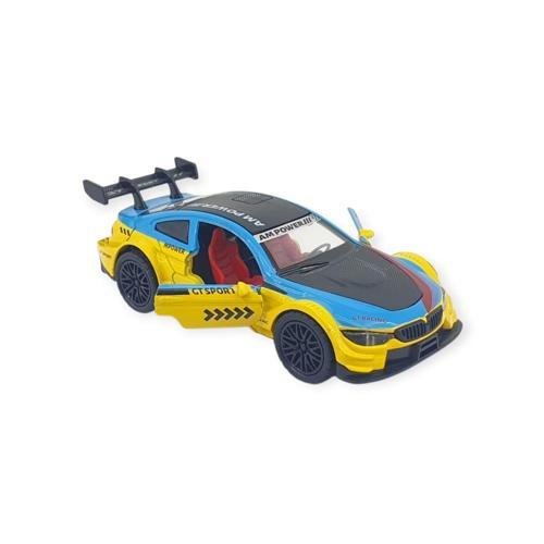 Çek Bırak Araba Metal - 3672C - Sarı-Mavi