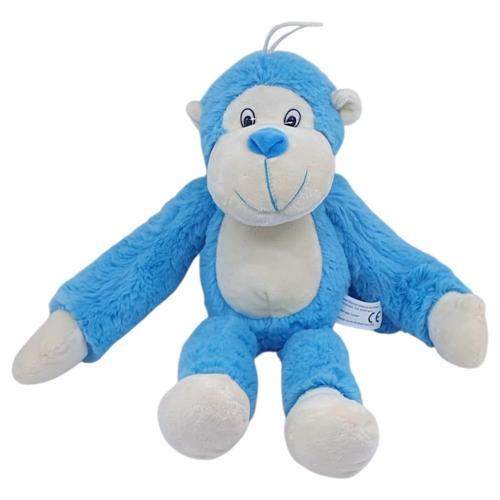 Peluş Maymun 40 cm - Yumuşak Peluş - G5501 - Mavi