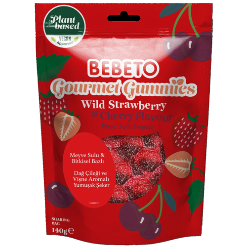 Vegan Gourmet Gummies 140 Gr. Strawberry Jelly