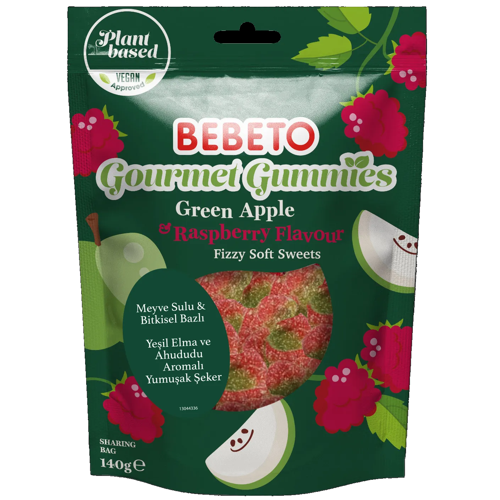 Vegan Gourmet Gummies 140 Gr. Green Apple Jelly
