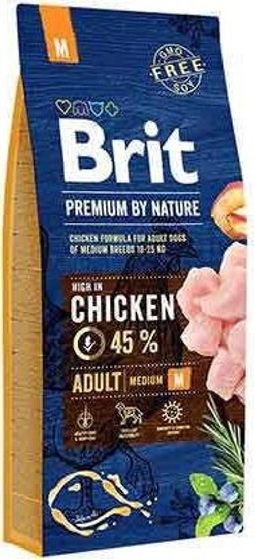 Brit Premium Nature Orta Irk Tavuklu Yetişkin Köpek Maması 15 Kg-KONG
