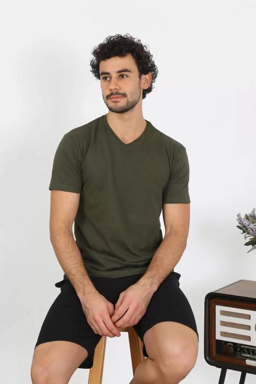 Erkek Penye Haki 3'lü Pijama Takımı