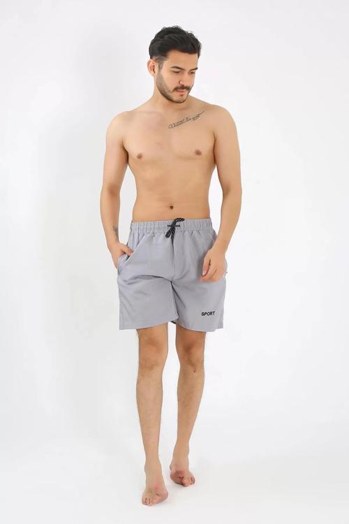 Erkek Gri Deniz Şortu