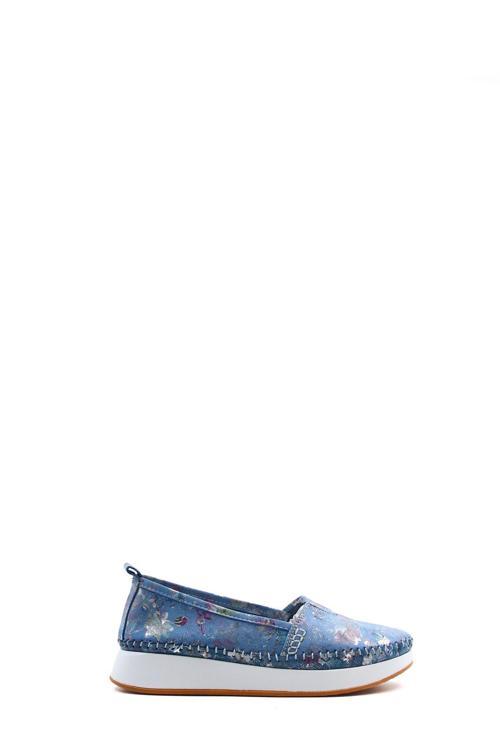 Hakiki Deri Kadın Kalın Topuklu Ayakkabı 217Za758-02