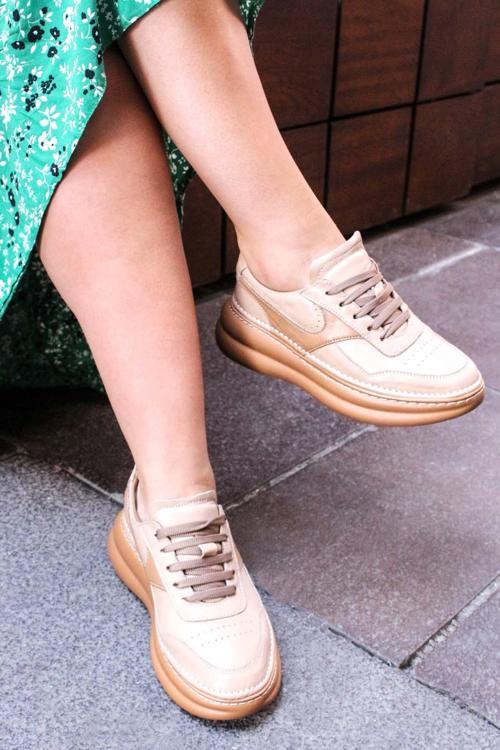 Hakiki Deri Kadın Klasik Ayakkabı 182Za2325Yld