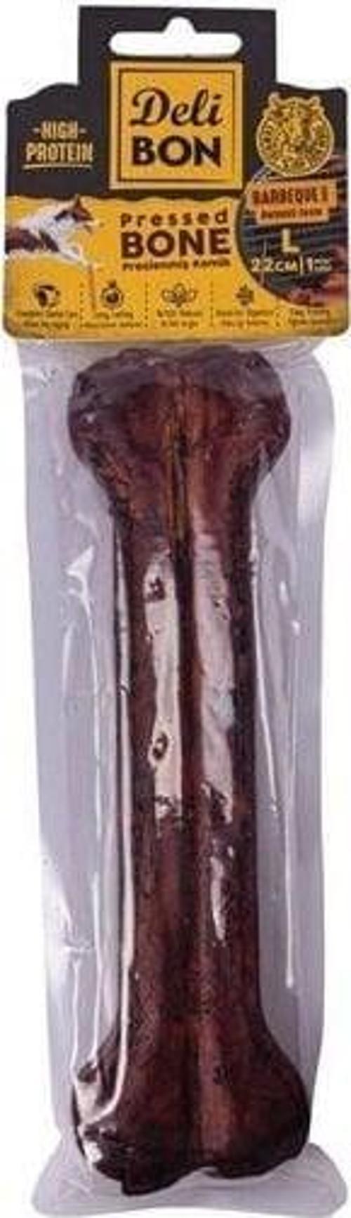 Deri Pres Barbekü Aromalı Kemik Köpek Ödülü Medium 22 Cm 1 Adet