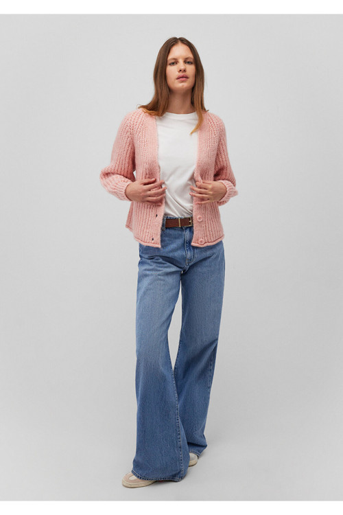 Düğmeli Pembe Hırka Regular Fit / Normal Kesim 1710386-71009
