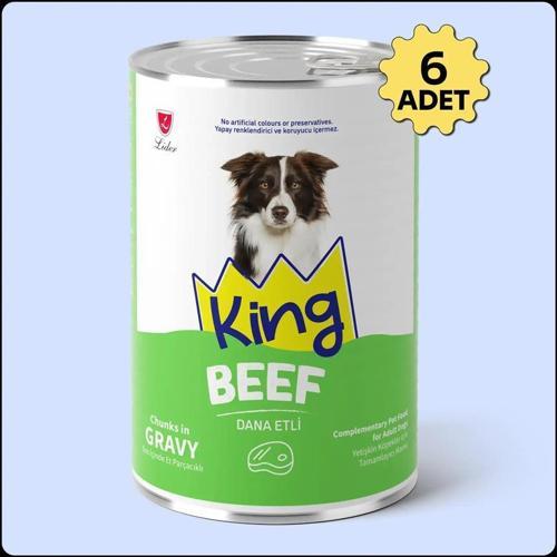 Sos İçerisinde Et Parçacıklı Dana Etli Köpek Konservesi 400 Gr*6 ADET