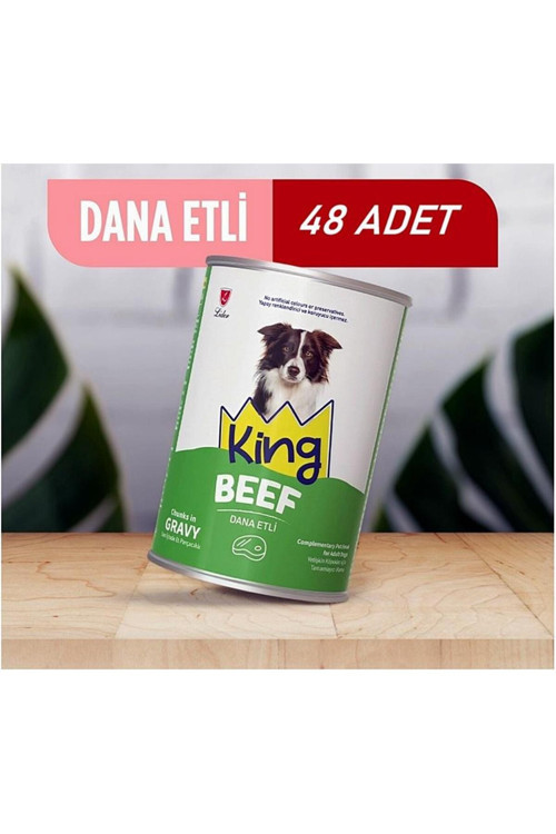 Sos İçerisinde Et Parçacıklı Dana Etli Köpek Konservesi 400 Gr*48 ADET