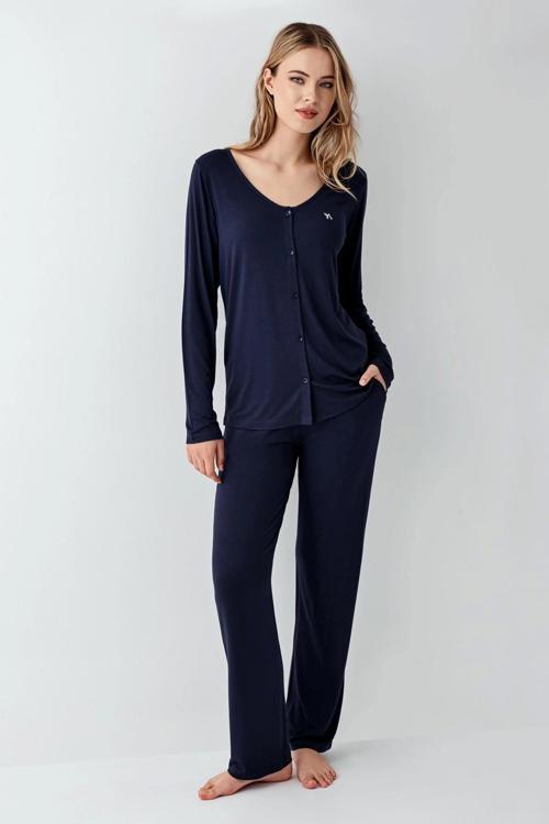 3460-S Kadın Uzun Kol Pijama Takım