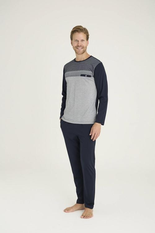 9217 Erkek O.Yaka Flato Cepli Pijama Takım