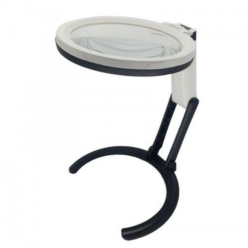 2X5X120Mm 10 Ledli Masaüstü Büyüteç