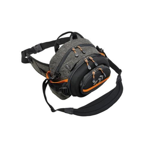 DAIWA BALIKÇI ÇANTASI GRİ TURUNCU BEL VE OMUZ ASKILI 30*22*18