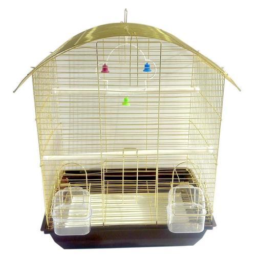 Pirinç Sürgülü Izgaralı İthal Kuş Kafesi 37X28X48cm