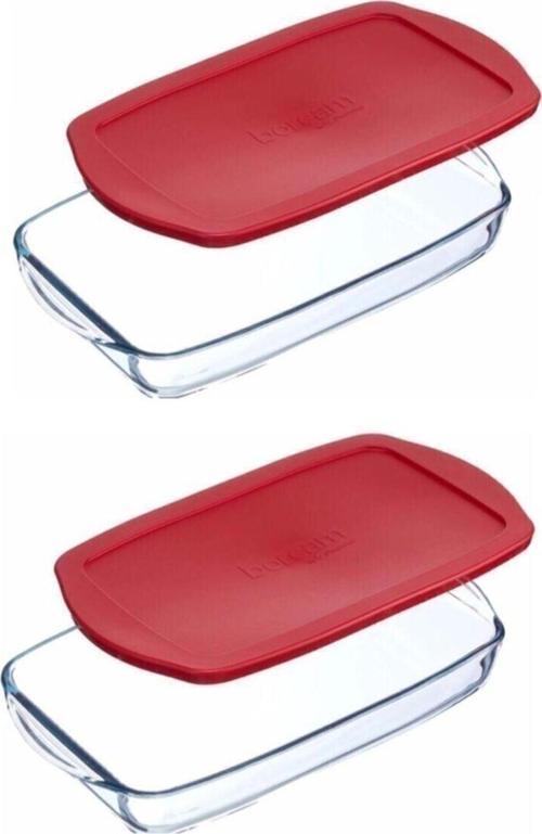 Borcam Kırmızı Plastik Kapaklı Kare Tepsi Fma00496