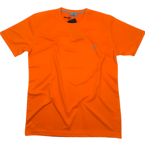 Erkek Sıfır Yaka Tişört Turuncu