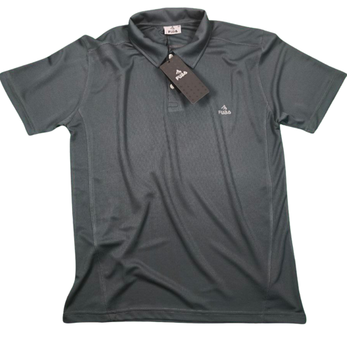 Erkek Mesh Yakalı Antrasit Tişört