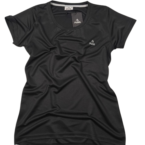 Kadın Sıfır Yaka Tişört Siyah