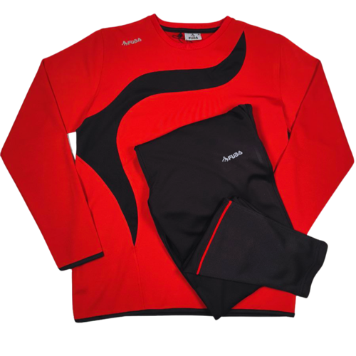 Kırmızı Dalgıç Kumaş Ant Eşofman Takımı