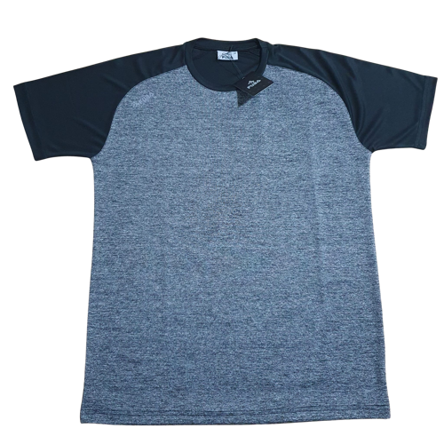 Erkek Sıfır Yaka Tişört İnt Gri