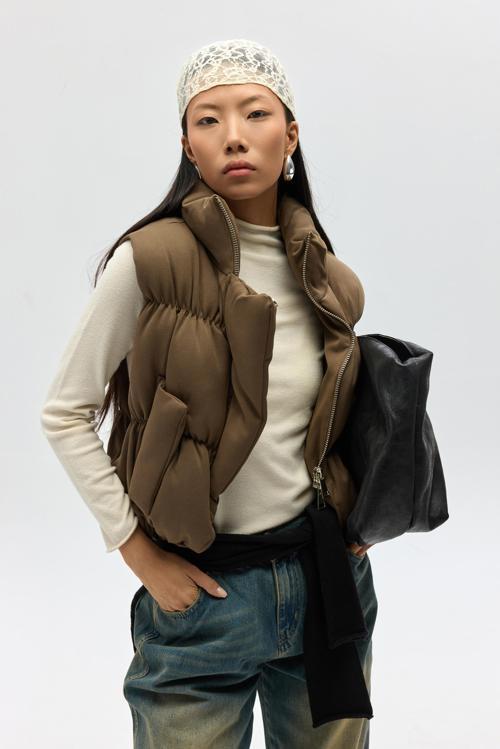 Laila Şişme Haki Yelek