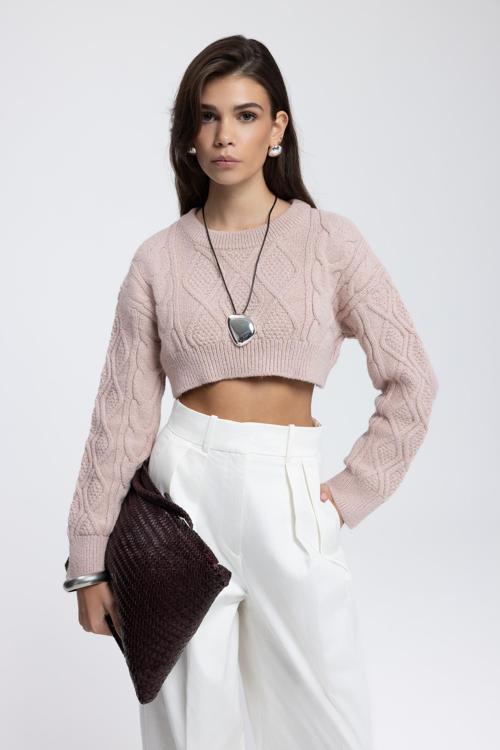 Mohan Soft Pembe Crop Kazak