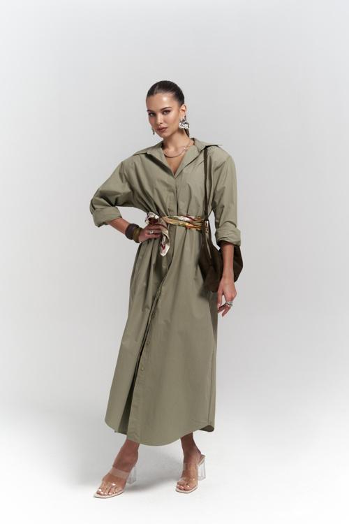 Belsay Trençkot Haki Elbise