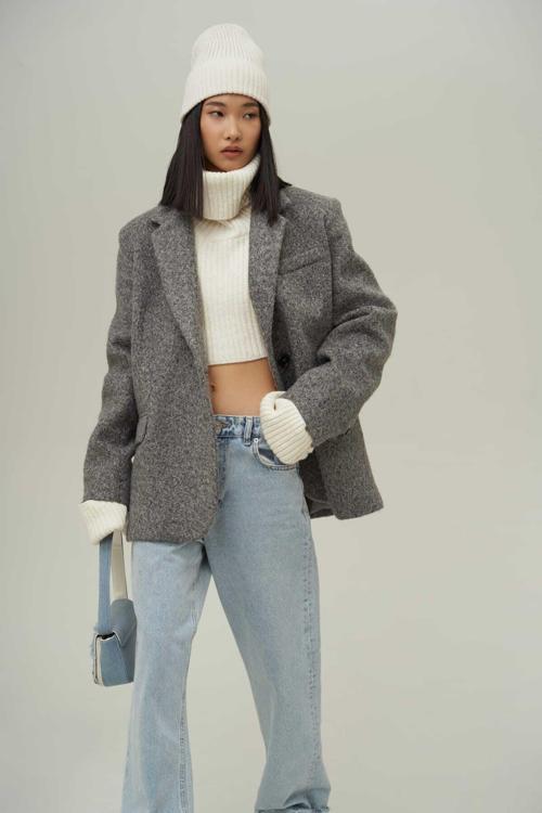 Enzo Antrasit Blazer Ceket