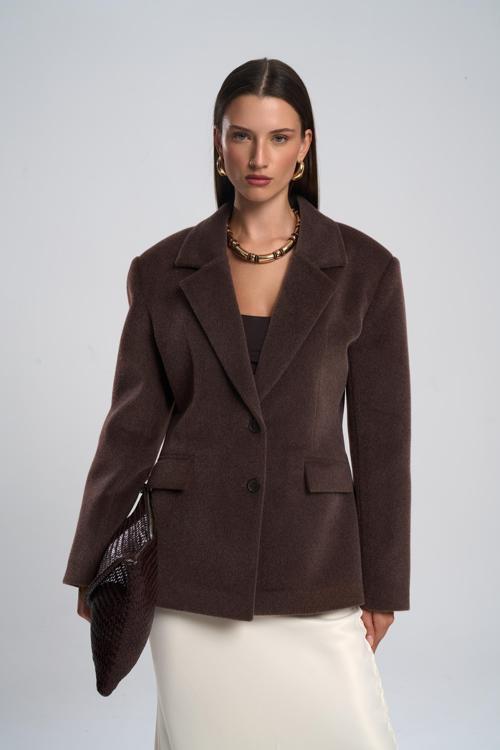 Kaela Bel Oturmalı Kahve Blazer