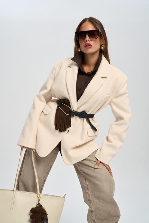 Howell Ekru Blazer Ceket