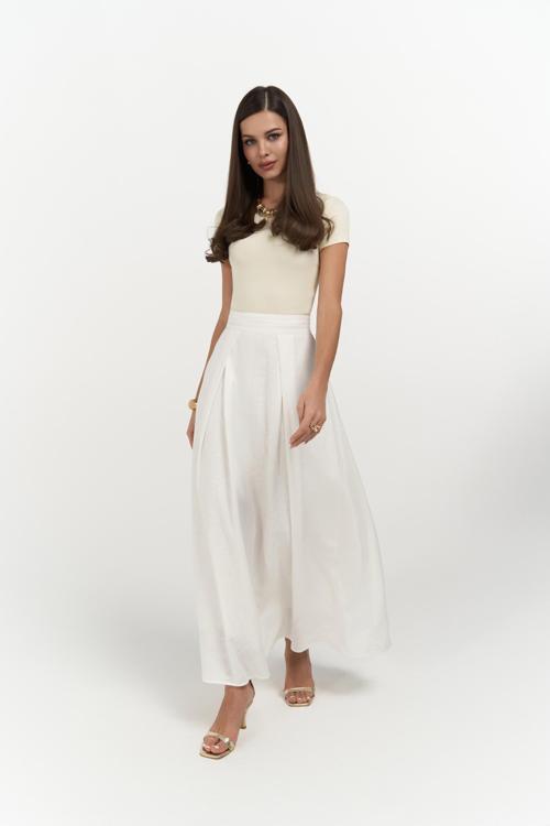 Mombasa Pile Detay Ekru Etek