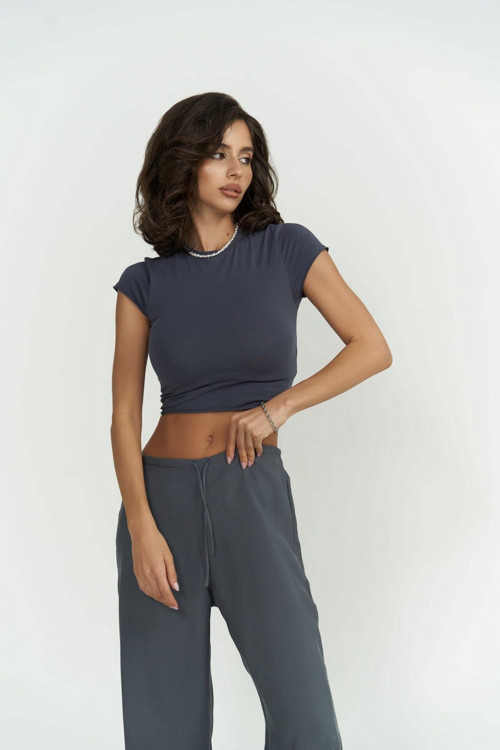 Toppin Antrasit Penye Crop
