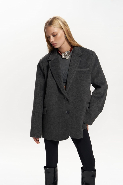 Howell Antrasit Blazer Ceket