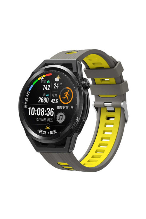 Galaxy Watch 42Mm Krd-55 Uyumlu Sln Kordon Gri-Sarı
