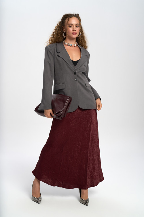 Volda Yaka Detay Antrasit Blazer