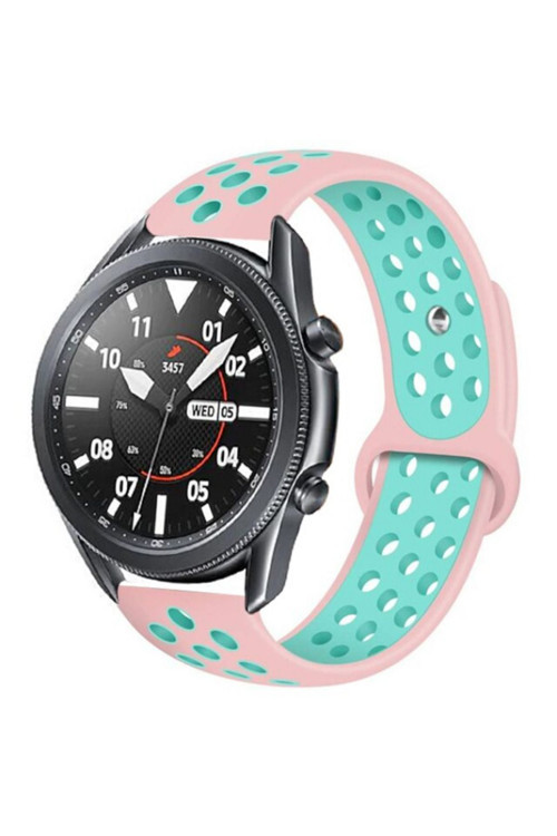 Galaxy Watch 46Mm (22Mm) Krd-02 Uyumlu Mkc Kordon Pembe-Yeşil