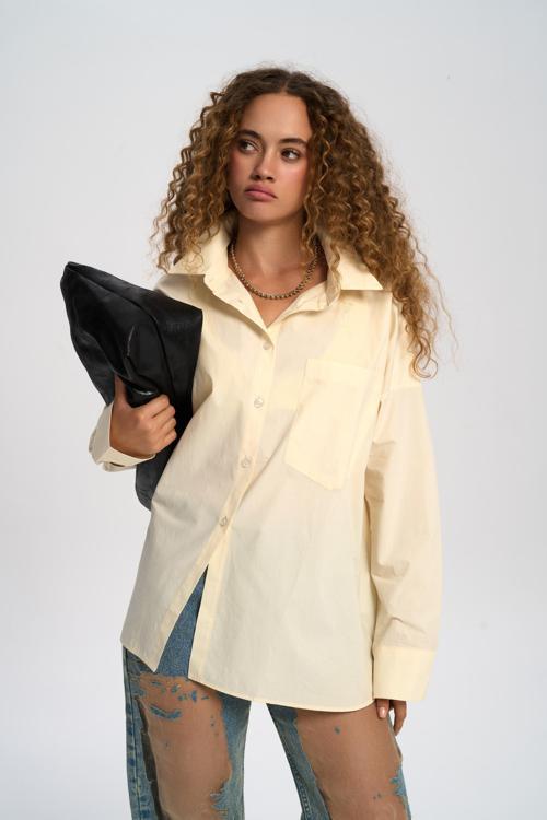 Josie Oversize Sarı Gömlek