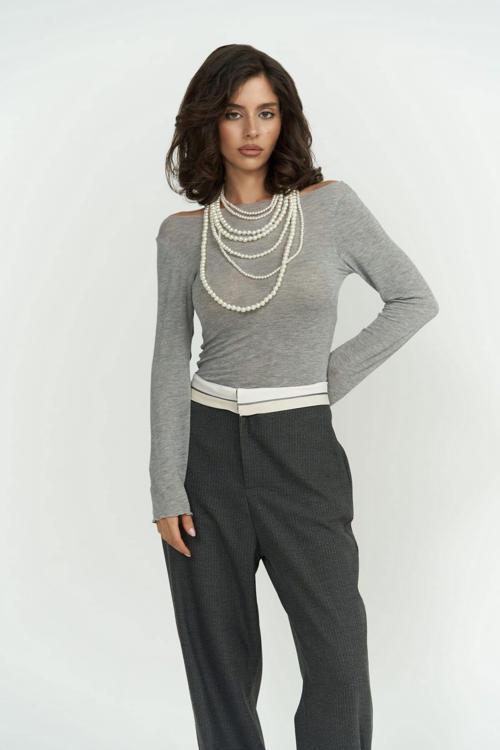 Zelmira Füme Ters Kemer Pantolon