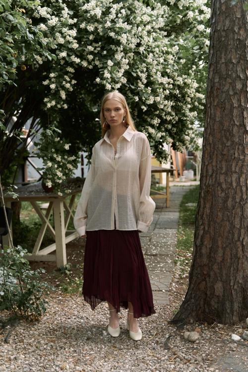 Assa Bordo Pileli Etek