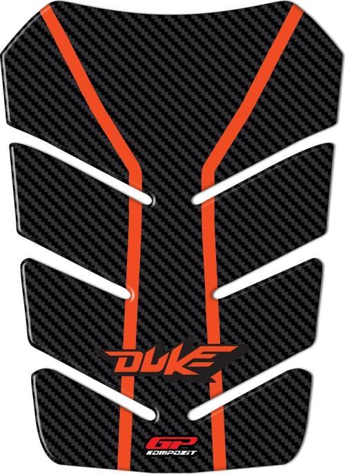 KTM Duke 250 2011-2023 Uyumlu Tank Pad Turuncu-Karbon