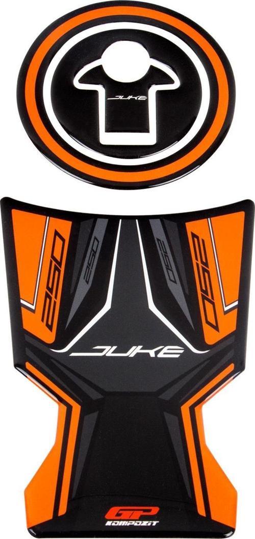 KTM Duke 250 2017-2023 Uyumlu Tank Pad Siyah-Turuncu