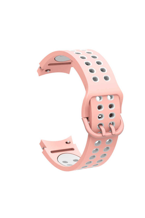 Galaxy Watch 4 Classic 46Mm Krd-02 Uyumlu Kordon-Pembe-Beyaz