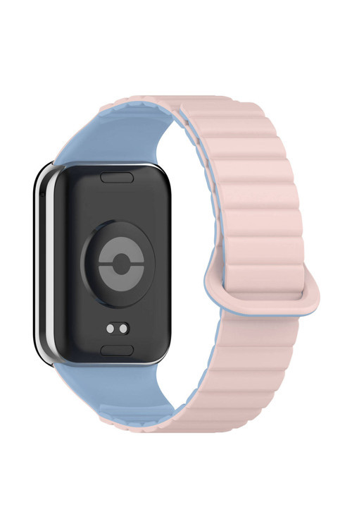 Xiaomi Mi Band 8 Pro Silikon Kordon Krd-105 Strap Kayış-Pembe-Mavi