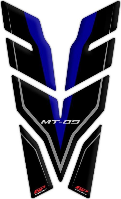 Yamaha MT-09 2021-2023 Uyumlu Tank Pad Seti Siyah-Mavi