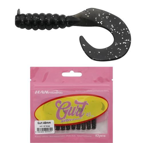 Gurt 4.5cm 10 Adet Orak Kuyruk Silikon Yem AGT-107 Midye