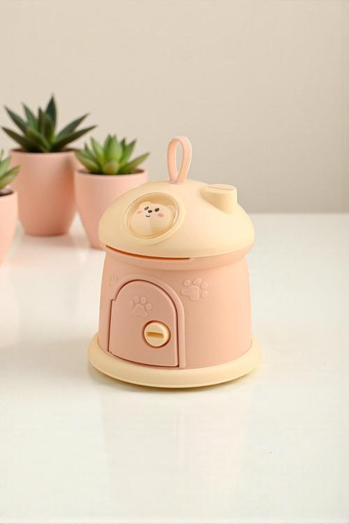 LED Işıklı Pofuduk Kedi Kumbara – Sticker Hediyeli Sevimli Çocuk Gece Lambası 17x17 cm