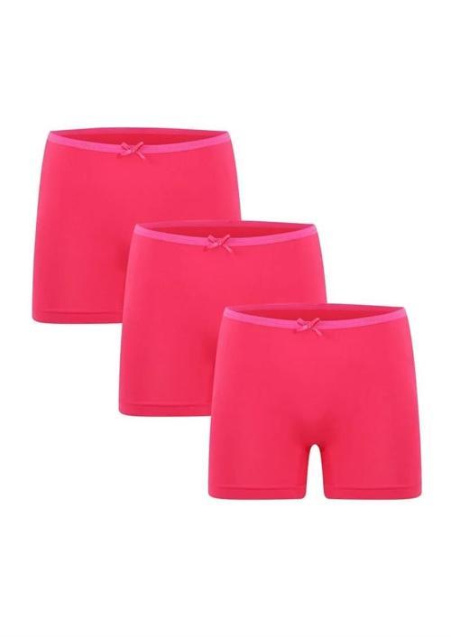 Kadın Penye 3lü Boxer Fuşya