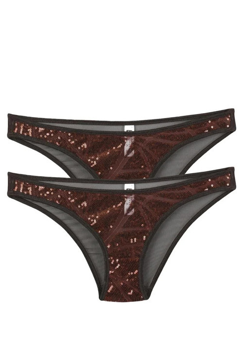 Kadın Bakır Payet Detaylı 2'li Slip