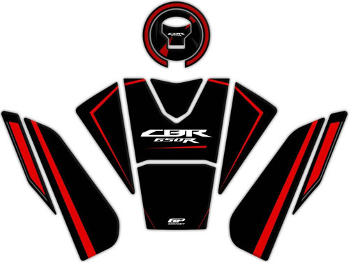 Honda CBR650R 2019-2023 Uyumlu Tank Pad Seti Siyah